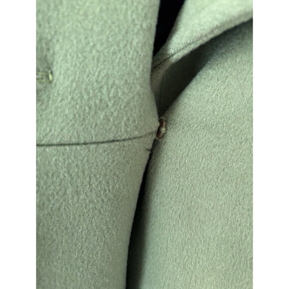 Vintage 60s Green Wool Womens Coat M Double Breasted Pea Coat Overcoat USA - Picture 6 of 12